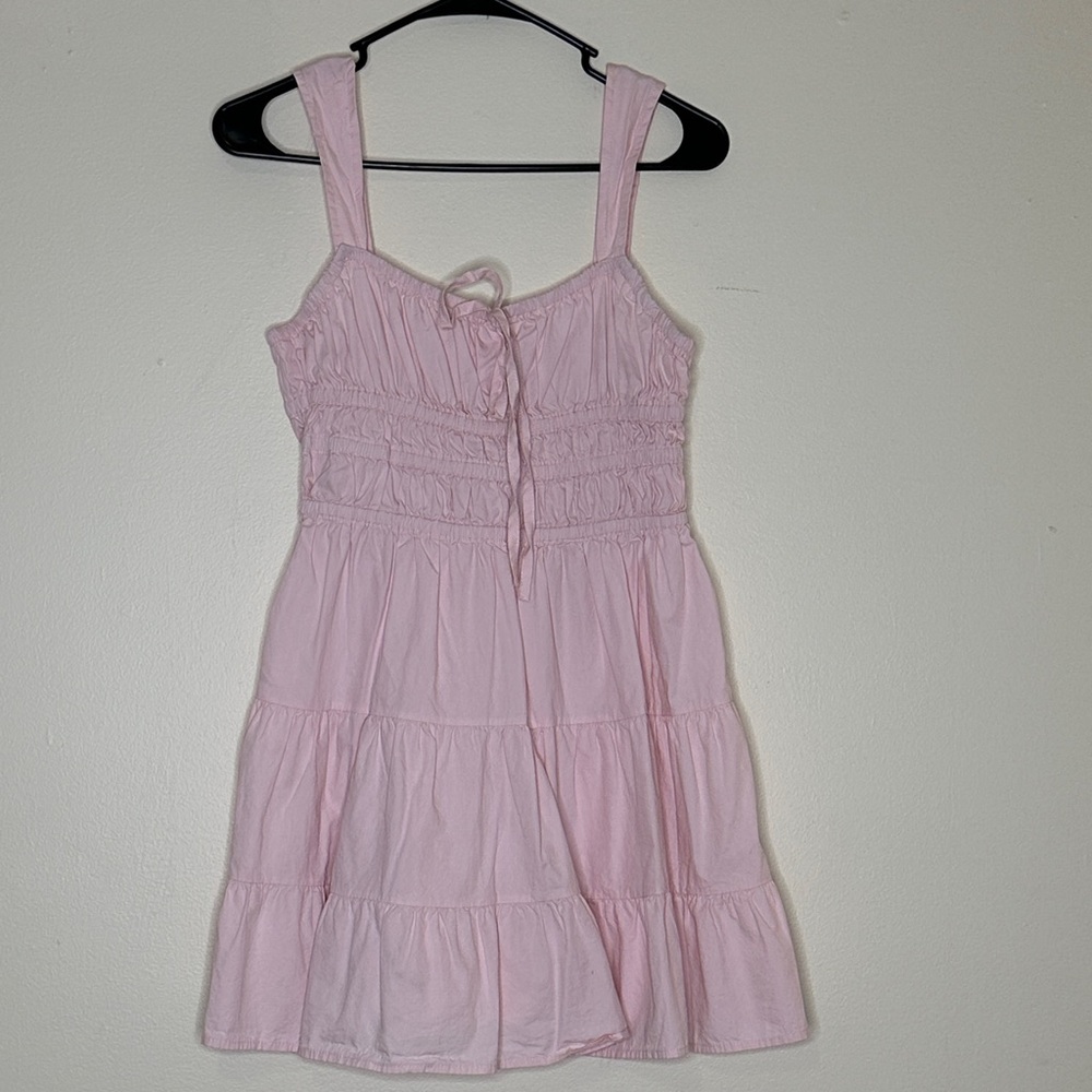 Light Pink Tiered Sundress with Smocked Bodice